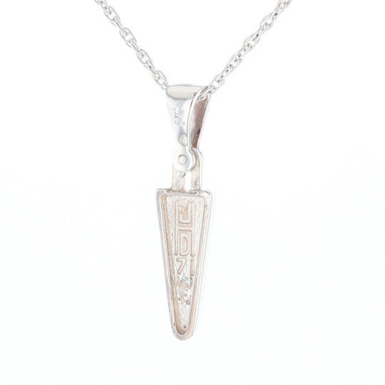 Gold Quartz Upside Down Triangle Pendant