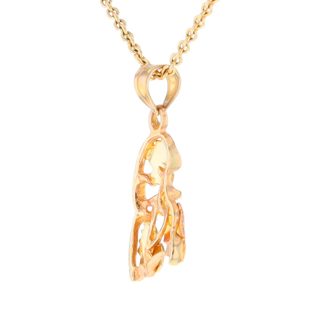 Black Hills Gold Three Leaf Pendant