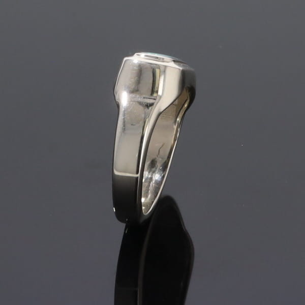 Opal Rings Rectangle Inlaid Design Lady's Ring