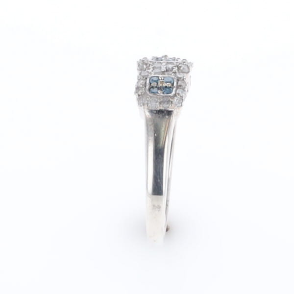 Triple Diamond Halo Ring