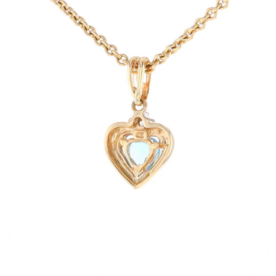 Blue Topaz Heart Pendant