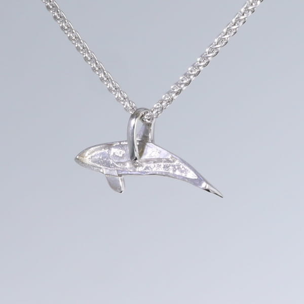 Opal Pendant Inlaid Realistic Orca Killer Whale Design