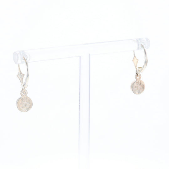 Gold Quartz Inlaid Round Bezel Earrings