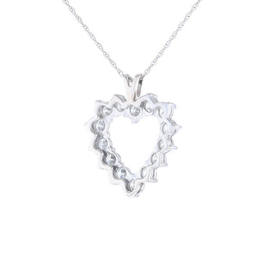 Open Heart Diamond Pendant