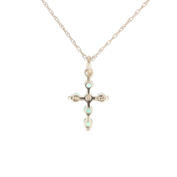Small Emerald Cross Pendant