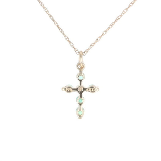 Small Emerald Cross Pendant