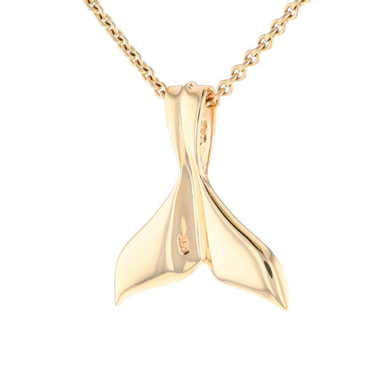 Whale Tail Necklaces Natural Gold Quartz and Nuggets Inlaid Pendant