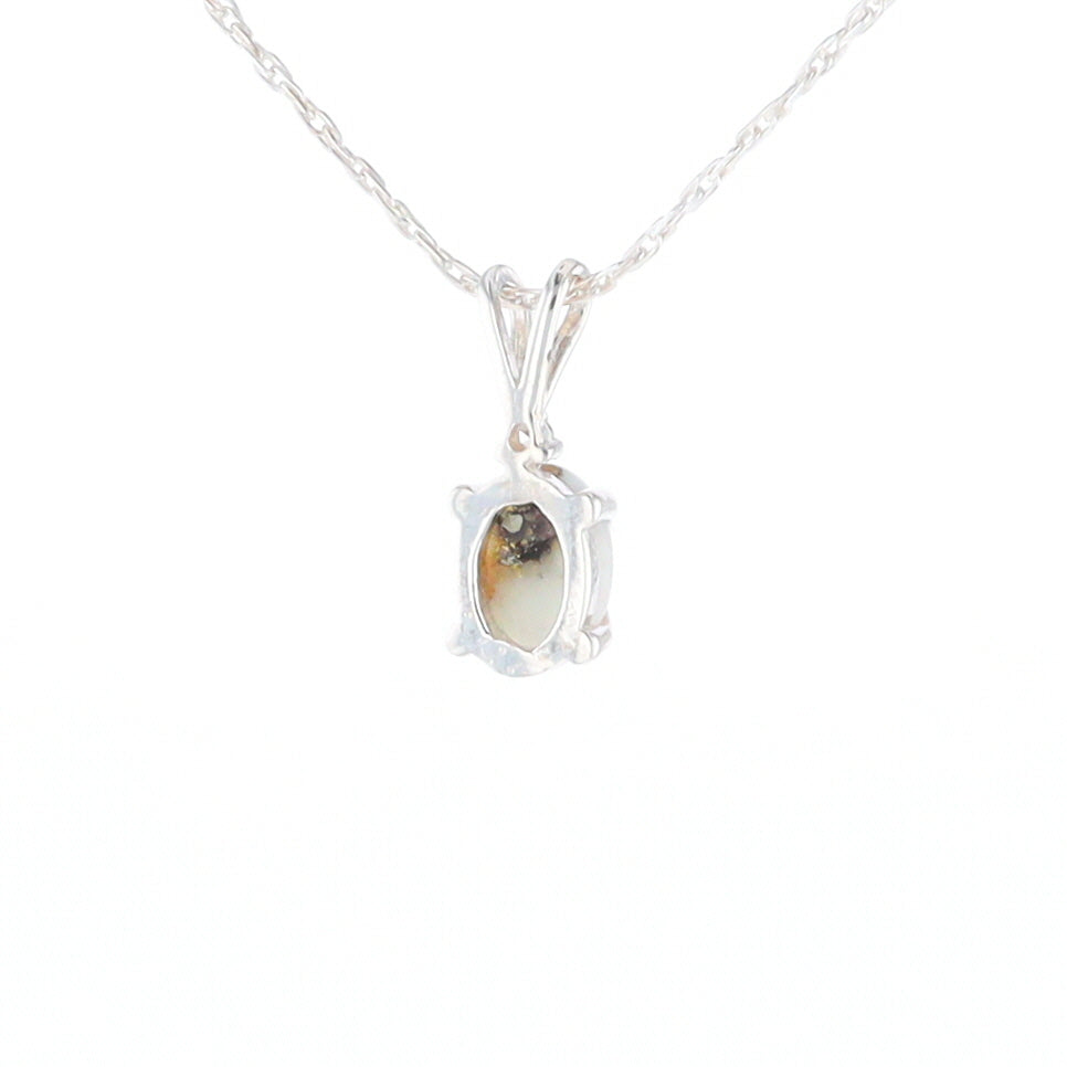 Gold Quartz Cabochon Necklace