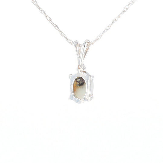 Gold Quartz Cabochon Necklace