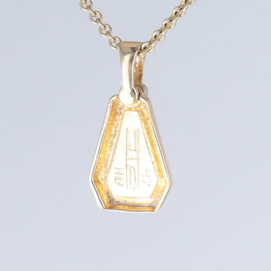 Opal Triangle Inlay with .02ctw Diamond Pendant