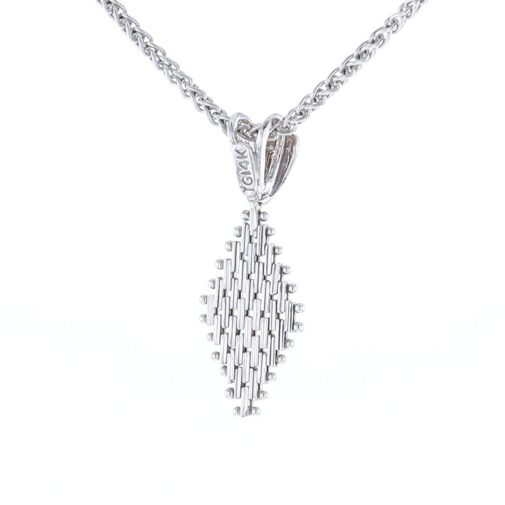 Woven White Gold Pendant