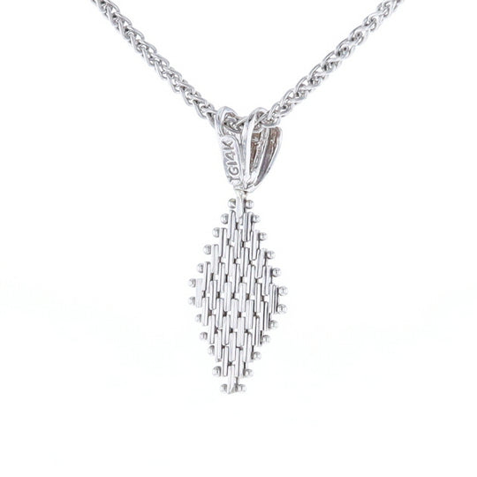 Woven White Gold Pendant