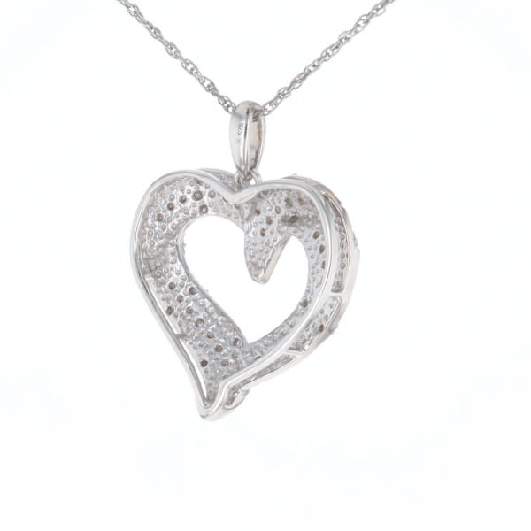 Frosted Diamond Heart Necklace