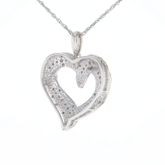 Frosted Diamond Heart Necklace