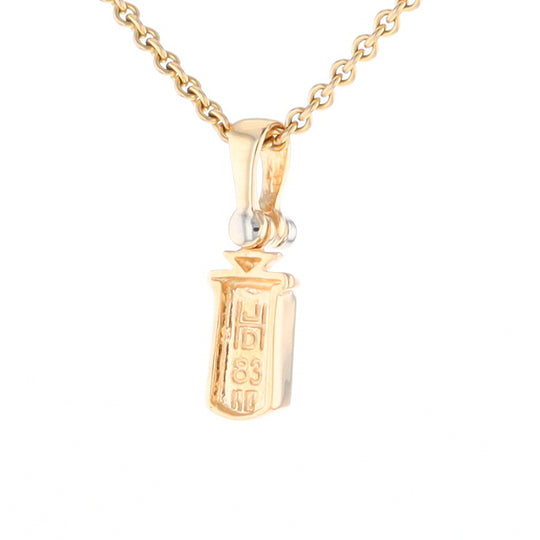 Gold Quartz Banner Shaped Pendant