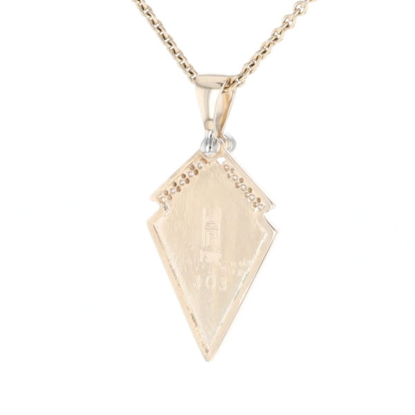 Meteorite Kite Shape Inlaid Pendant with 0.19ctw Diamonds