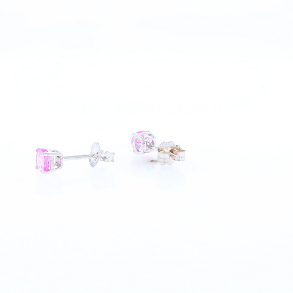 Pink Sapphire Stud Earrings