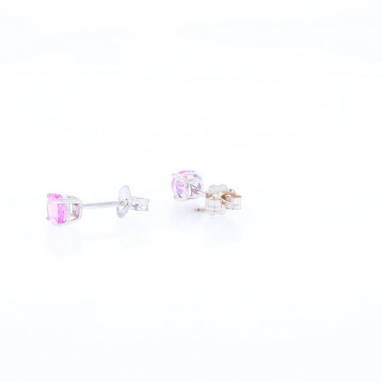 Pink Sapphire Stud Earrings