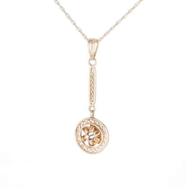 Buttercup Filigree Vintage Pendant