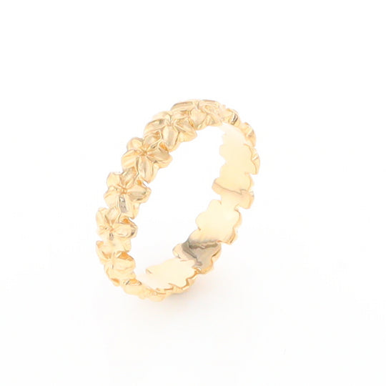 Gold Flower Eternity Ring