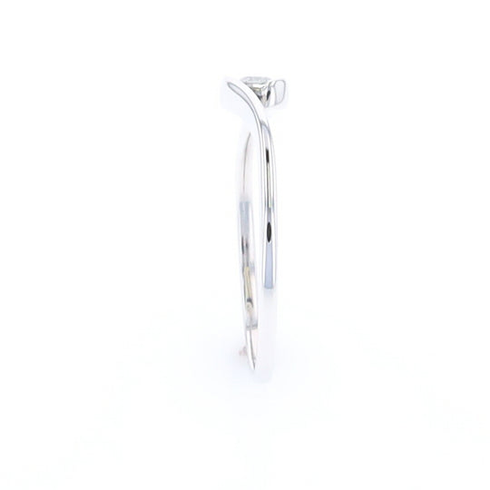 White Gold Wrap Solitaire Ring