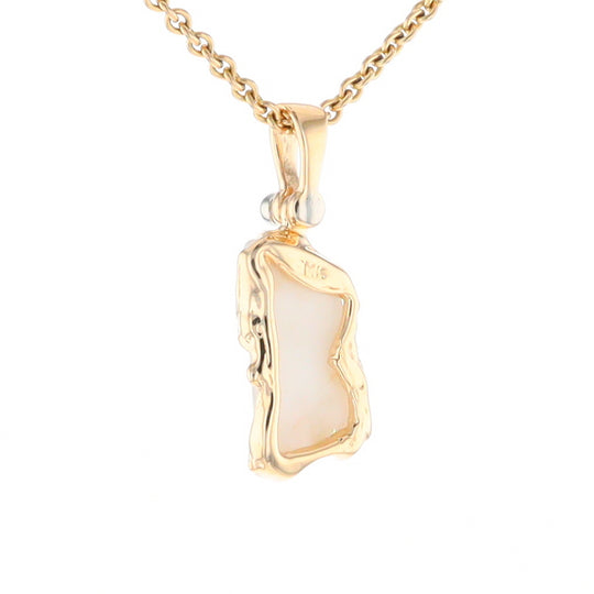 Gold Quartz Freeform Pendant  (G2)