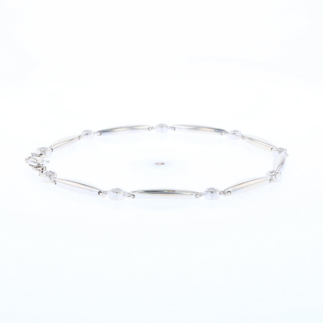 Elongated Link Diamond Bracelet