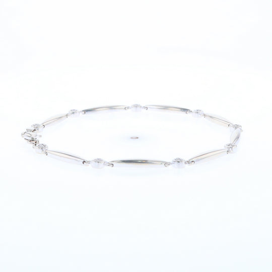 Elongated Link Diamond Bracelet