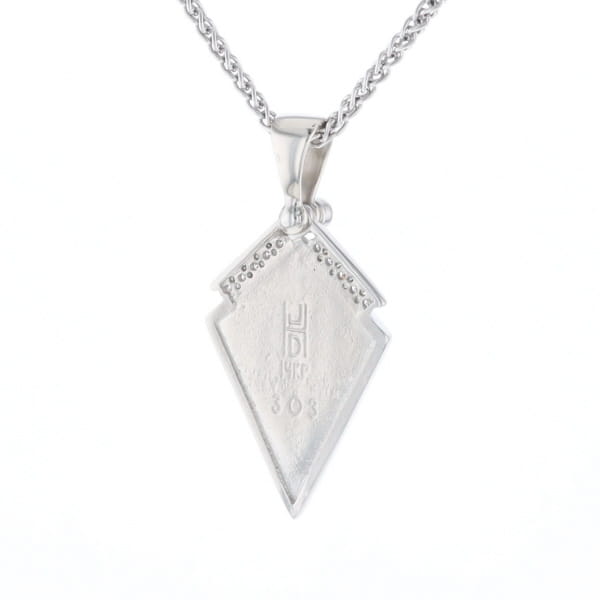 Pietersite Kite Shaped Inlaid Pendant with 0.19ctw Diamonds