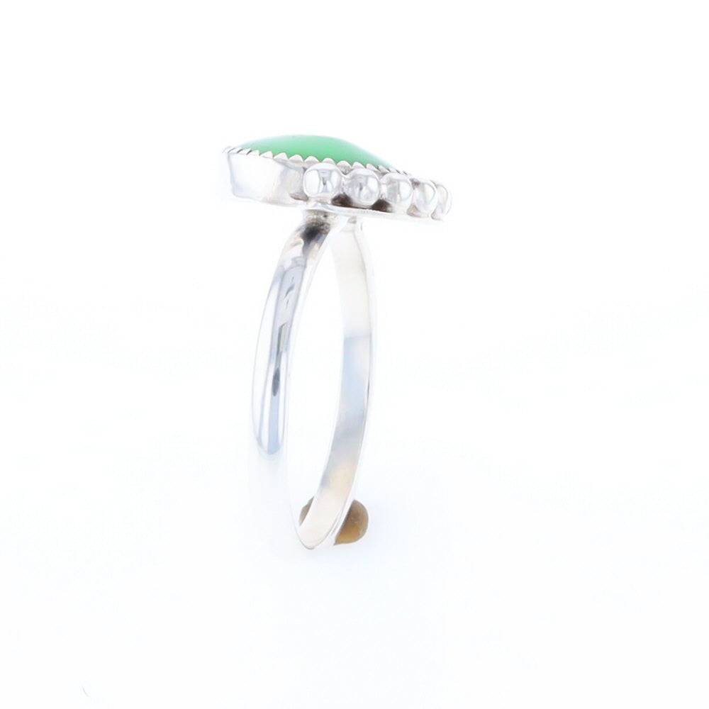 Green Glass Beaded Ring