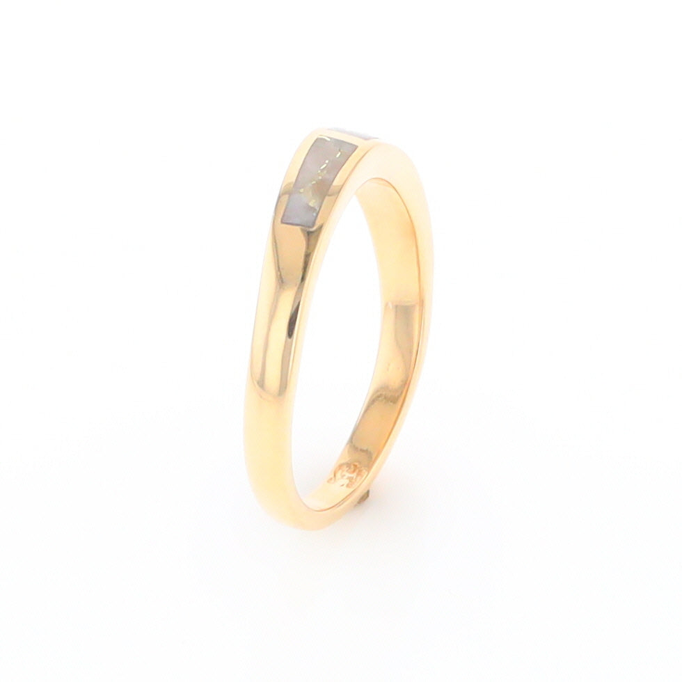 3 Section Gold Quartz Ring Lady’s Anniversary Band G2