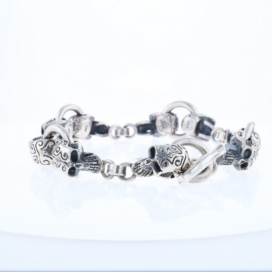 Silver Skull Bracelet