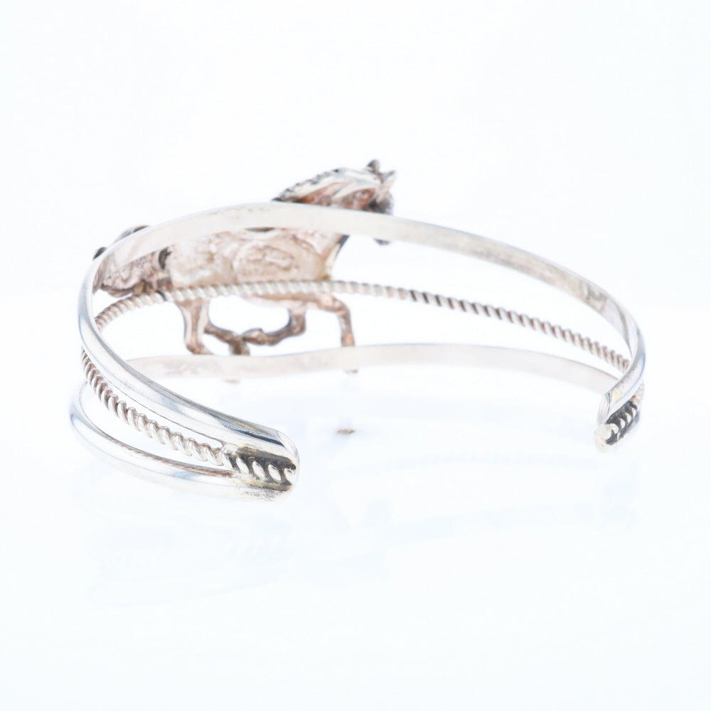 Silver Horse Native Cuff Bracelet