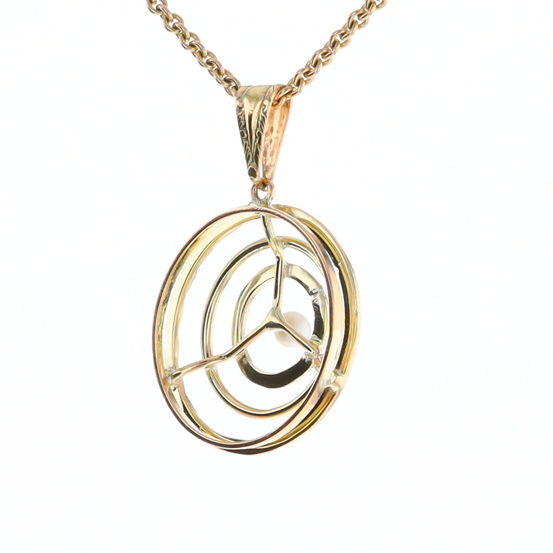 Three-Ring Pearl Pendant