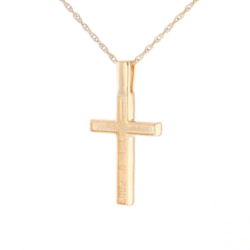 Three Section Gold Quartz Cross - G2