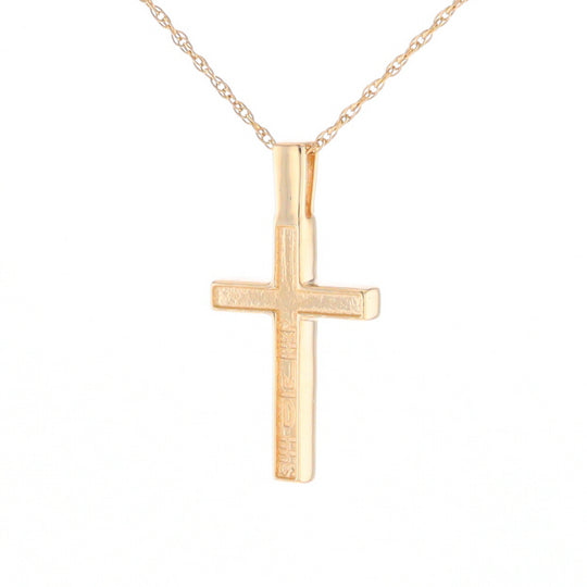 Three Section Gold Quartz Cross - G2