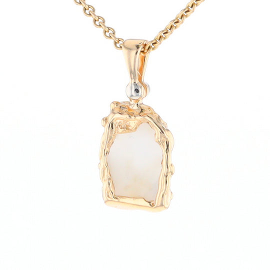 Rough Gold Quartz Freeform pendant