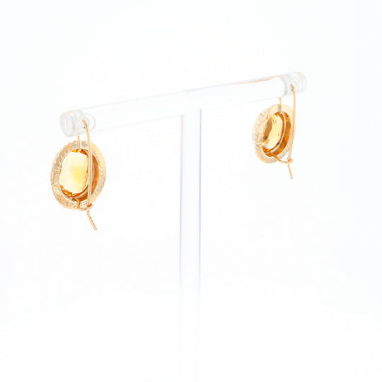 Citrine & Pearl Earrings