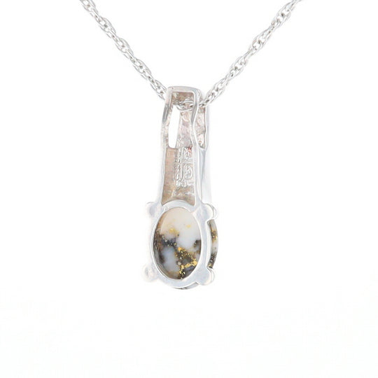 Gold Quartz Cabochon Pendant