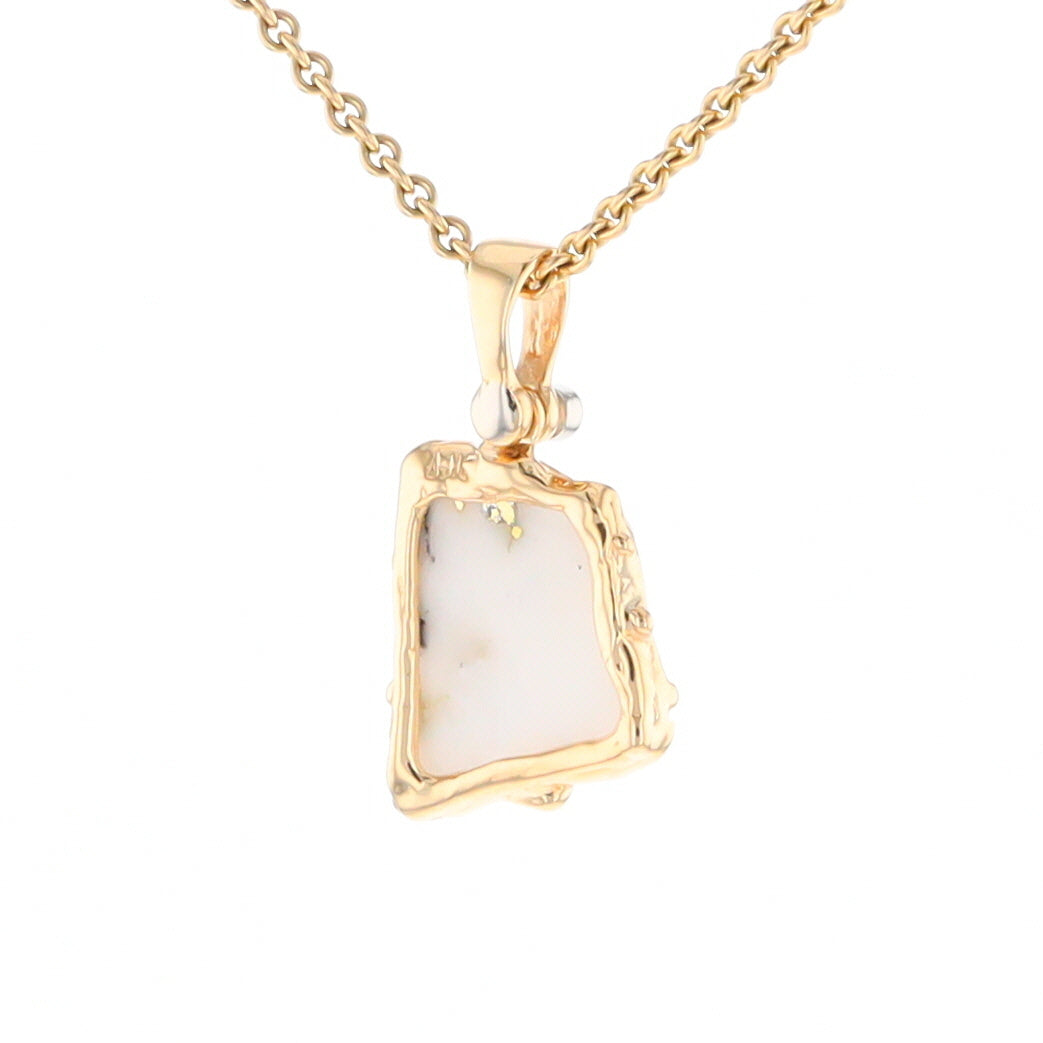 Gold Quartz Freeform Pendant (G2)