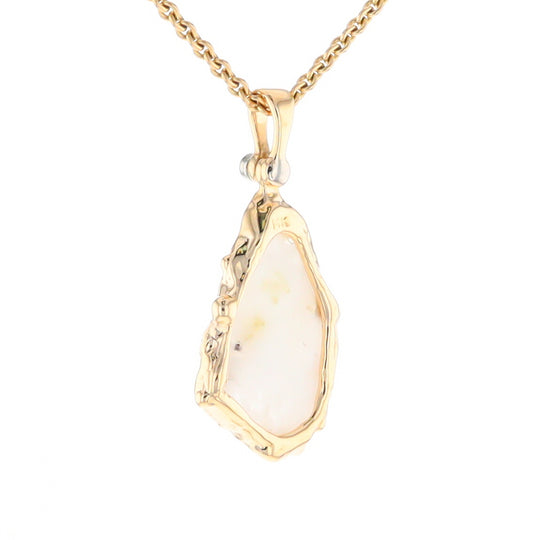 Gold Quartz Freeform Pendant  (G2)