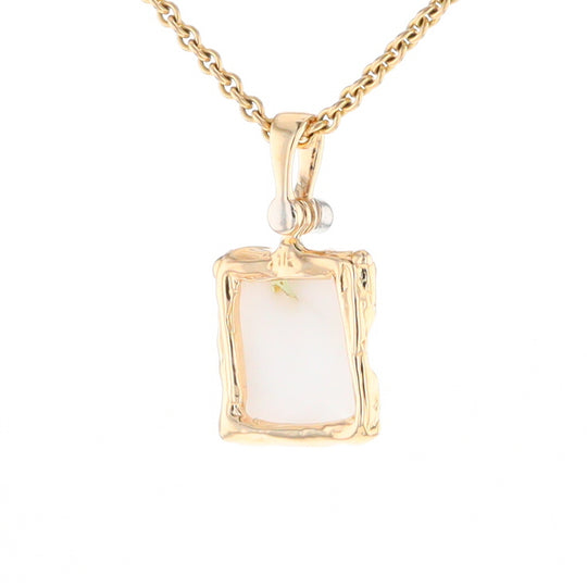 Gold Quartz Freeform Pendant (G2)