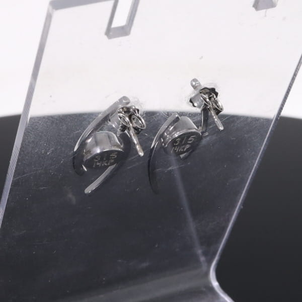 Opal Earrings Round Inlaid Double Curved Bar Design Studs