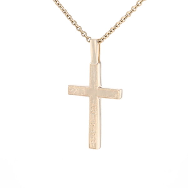 Gold Quartz Pendant 4 Section Inlaid Cross Pendant