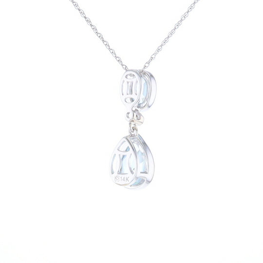 Oval and Pear-Shaped Aquamarine Pendant