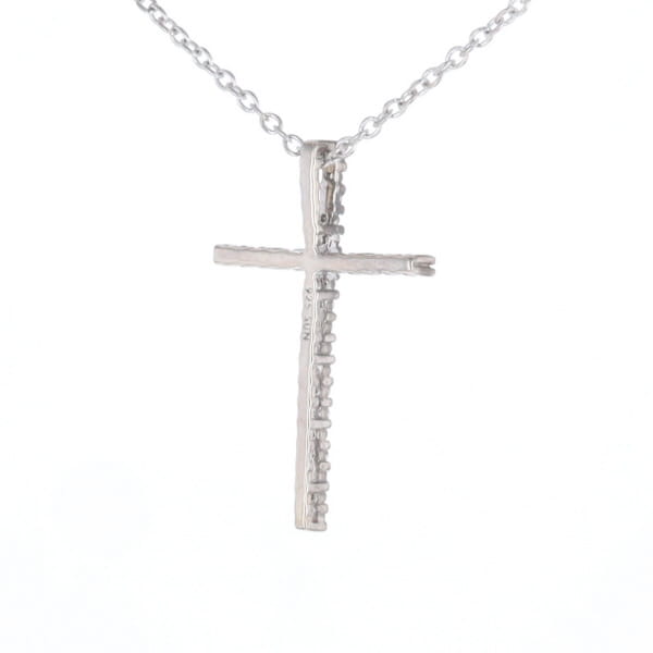 Thin Diamond Cross Necklace