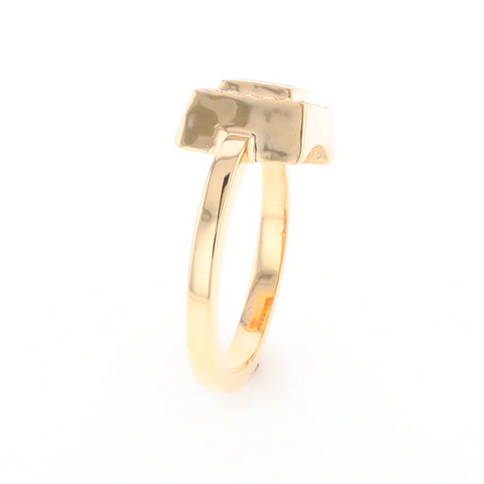 Gold Quartz Ring Square Inlaid Halo .14ctw Diamonds Design