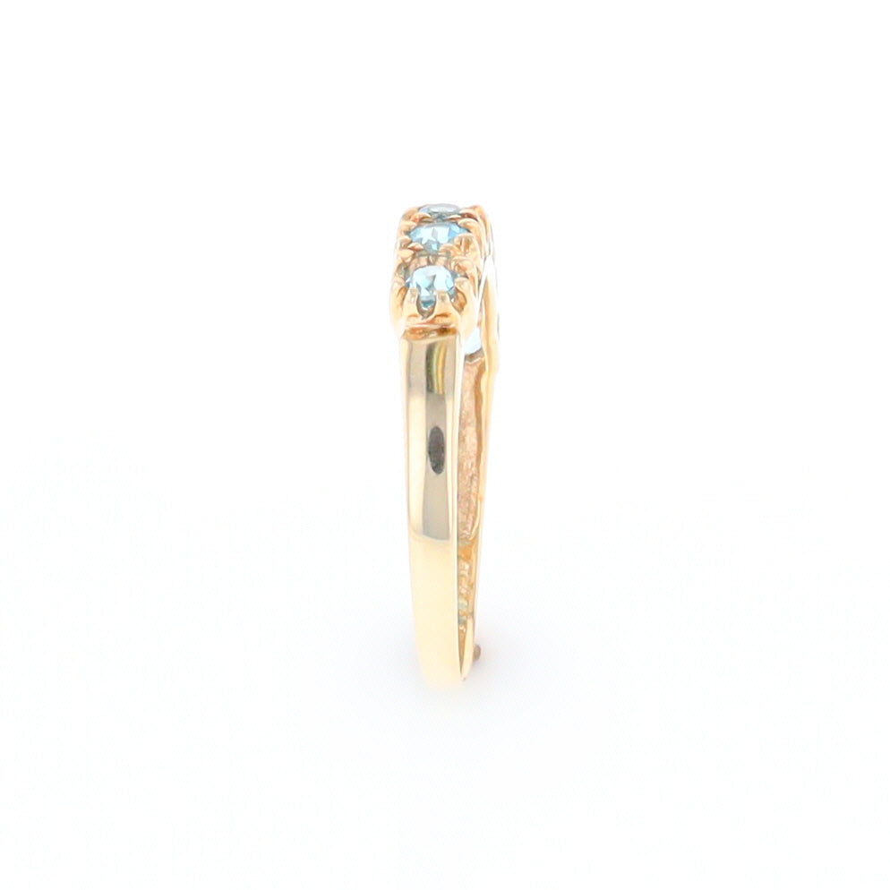 Round Blue Topaz Band