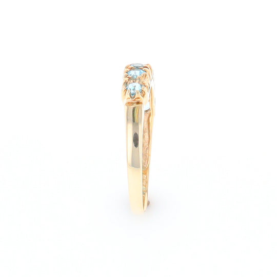 Round Blue Topaz Band