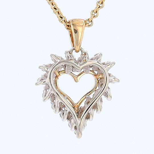 Yellow Gold Diamond Heart Pendant